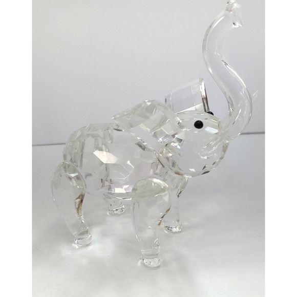 VTG Shannon Crystal Ireland Faceted Clear Crystal 6" Elephant Trunk Up-EXCELLENT - Picture 11 of 13